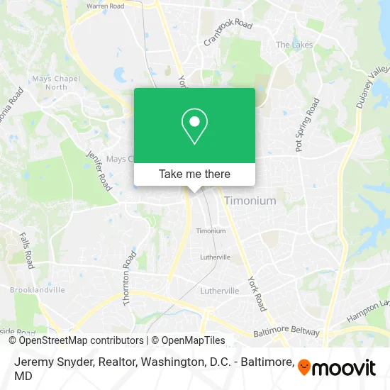 Jeremy Snyder, Realtor map