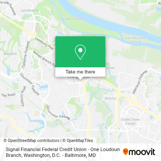 Signal Financial Federal Credit Union - One Loudoun Branch map