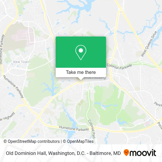 Old Dominion Hall map