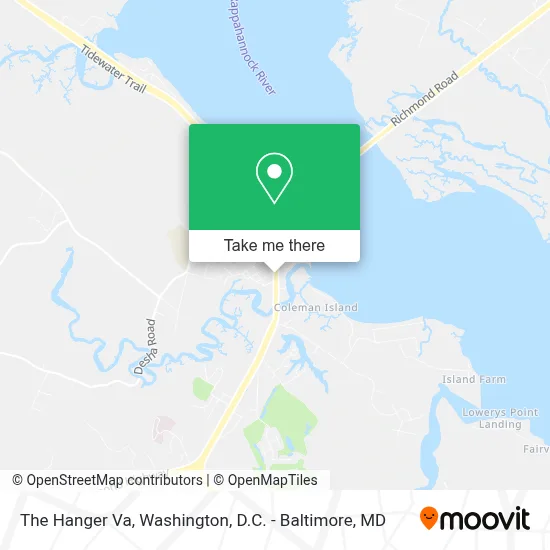 The Hanger Va map