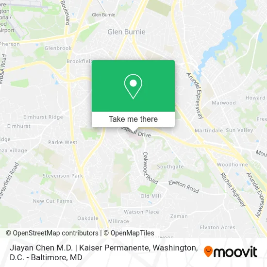 Jiayan Chen M.D. | Kaiser Permanente map