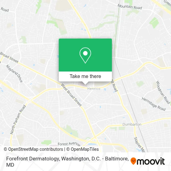 Forefront Dermatology map