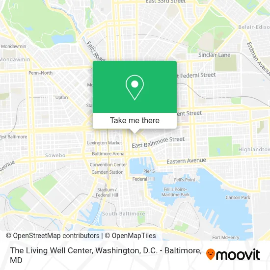 The Living Well Center map