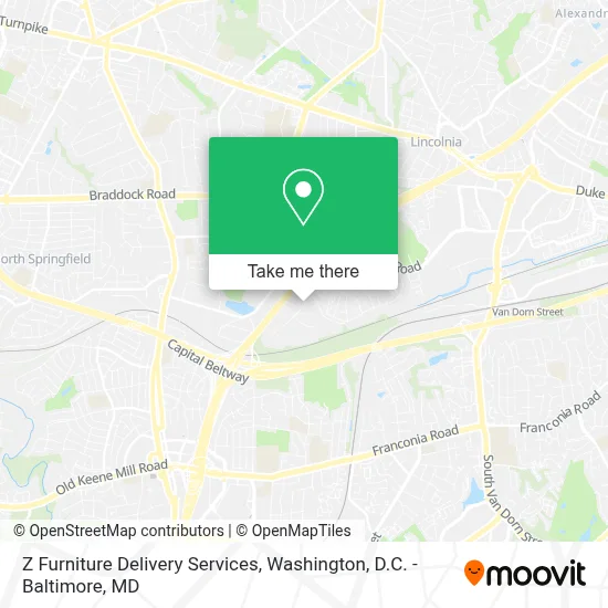 Z Furniture Delivery Services map