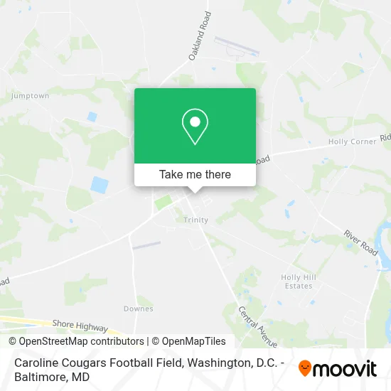 Caroline Cougars Football Field map
