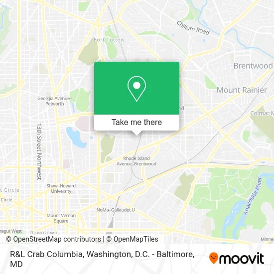 R&L Crab Columbia map