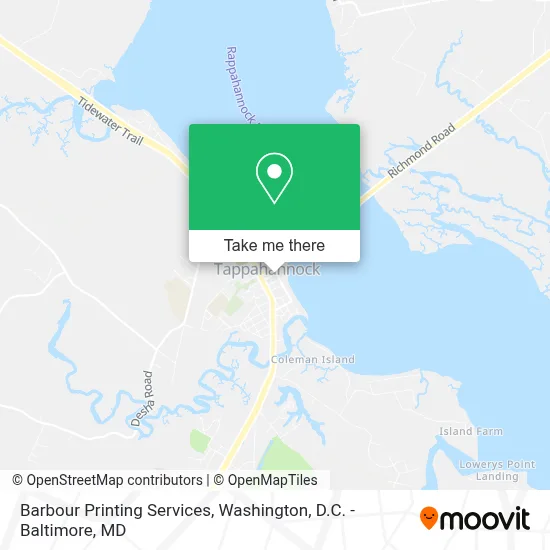 Barbour Printing Services map