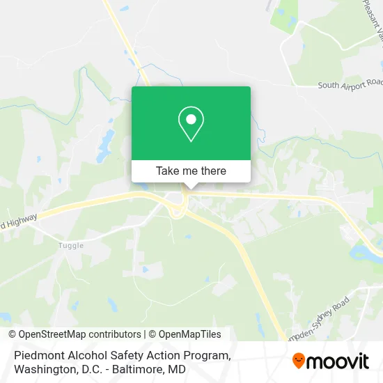 Piedmont Alcohol Safety Action Program map