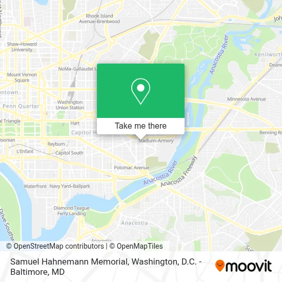 Samuel Hahnemann Memorial map