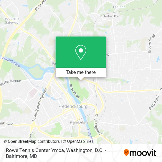 Rowe Tennis Center Ymca map