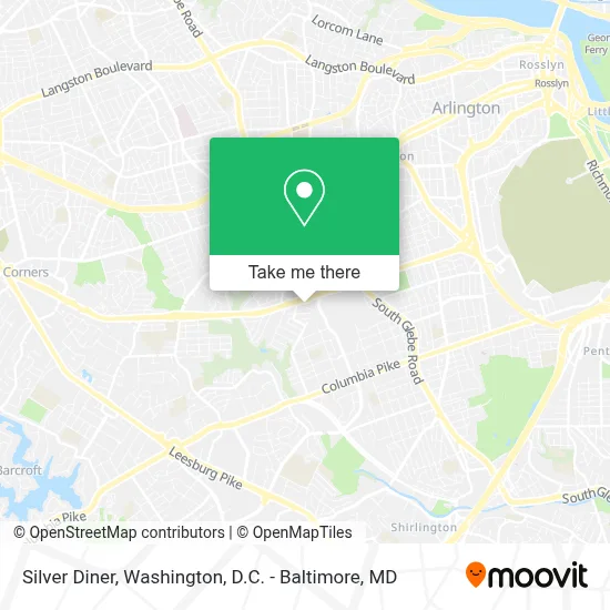 Silver Diner map