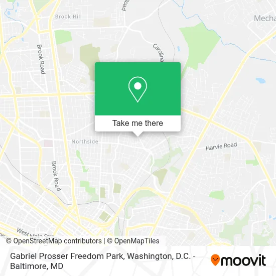 Gabriel Prosser Freedom Park map