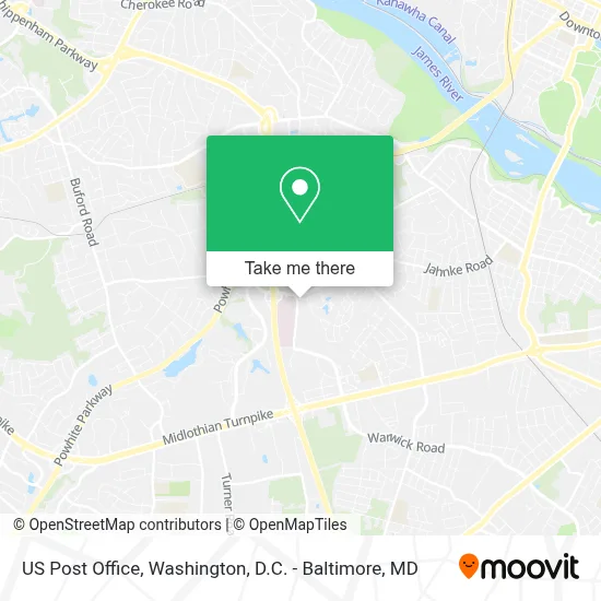 Us Post Office map