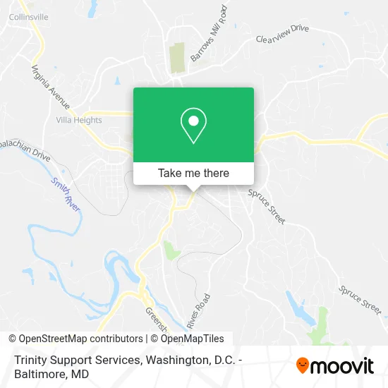 Trinity Support Services map