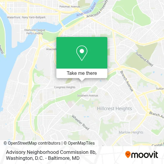 Advisory Neighborhood Commission 8b map