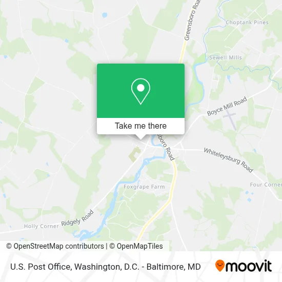 U.S. Post Office map