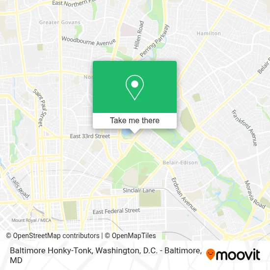 Baltimore Honky-Tonk map