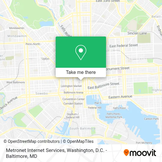 Metronet Internet Services map