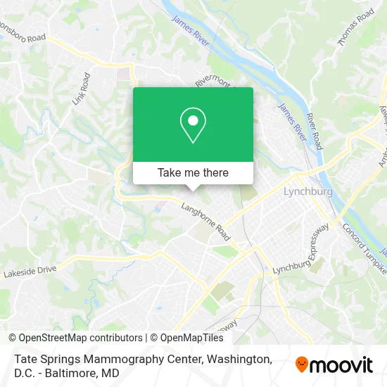 Tate Springs Mammography Center map