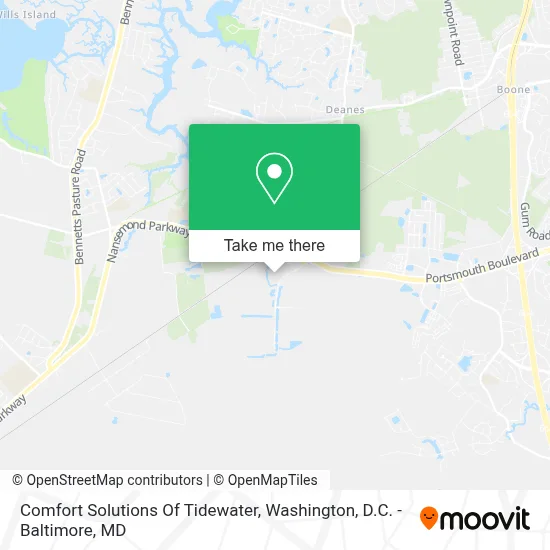 Comfort Solutions Of Tidewater map