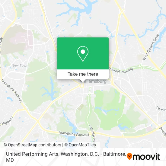 United Performing Arts map