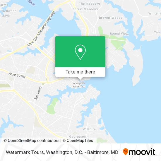 Watermark Tours map