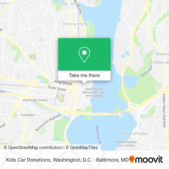 Kids Car Donations map