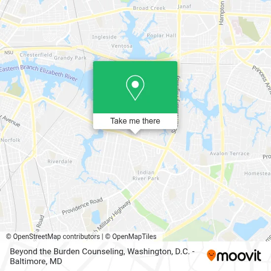 Beyond the Burden Counseling map