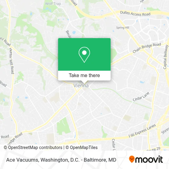 Ace Vacuums map