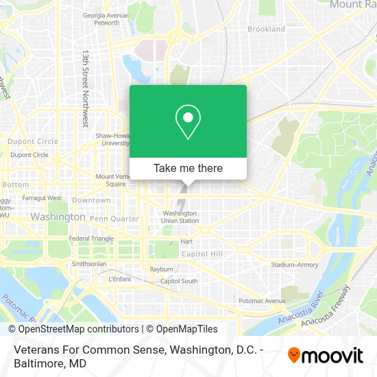 Veterans For Common Sense map