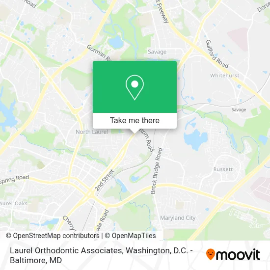 Laurel Orthodontic Associates map