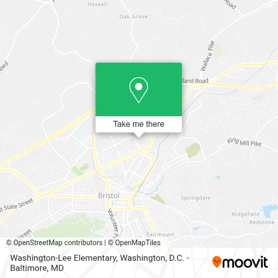 Washington-Lee Elementary map