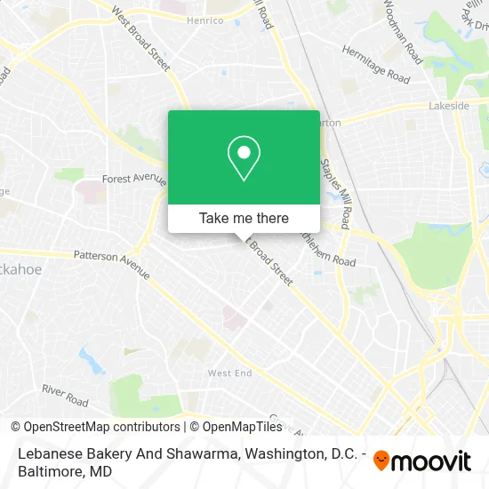 Lebanese Bakery And Shawarma map