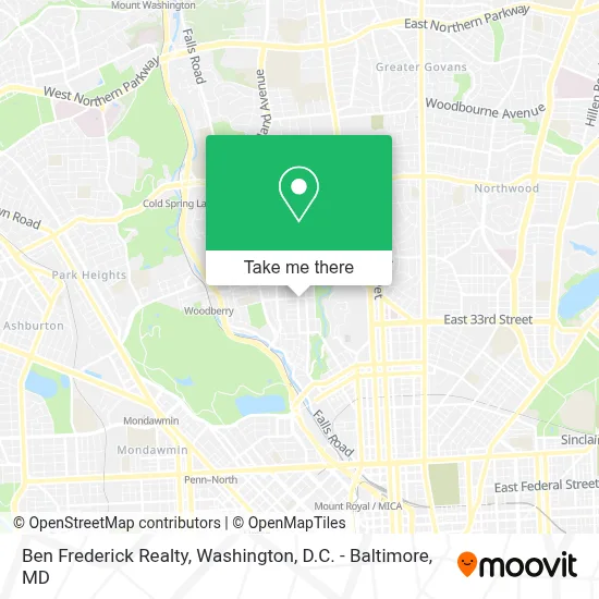 Ben Frederick Realty map