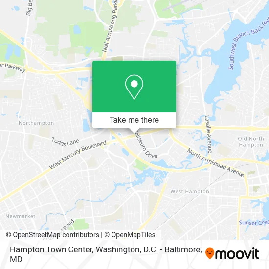 Hampton Town Center map