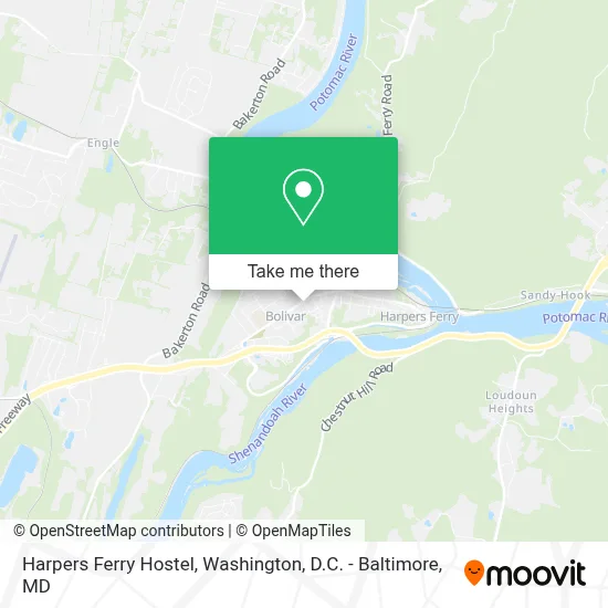 Harpers Ferry Hostel map