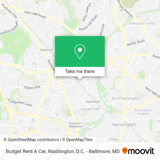 Budget Rent A Car map