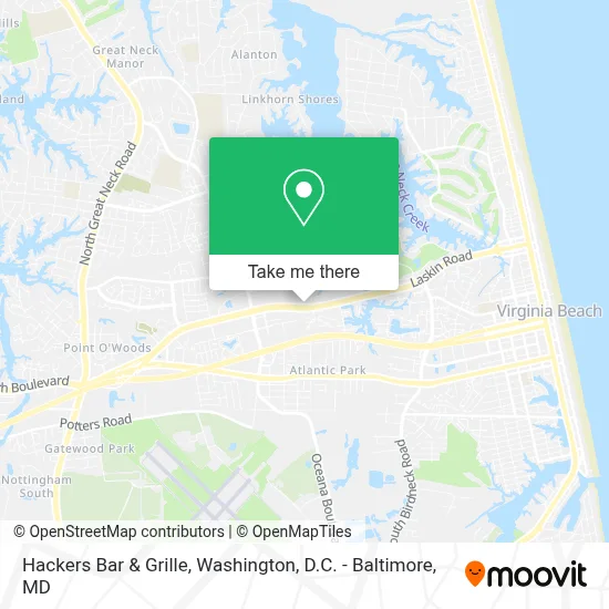 Hackers Bar & Grille map