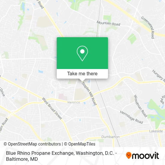 Blue Rhino Propane Exchange map