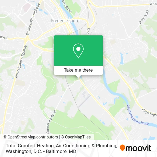 Total Comfort Heating, Air Conditioning & Plumbing map