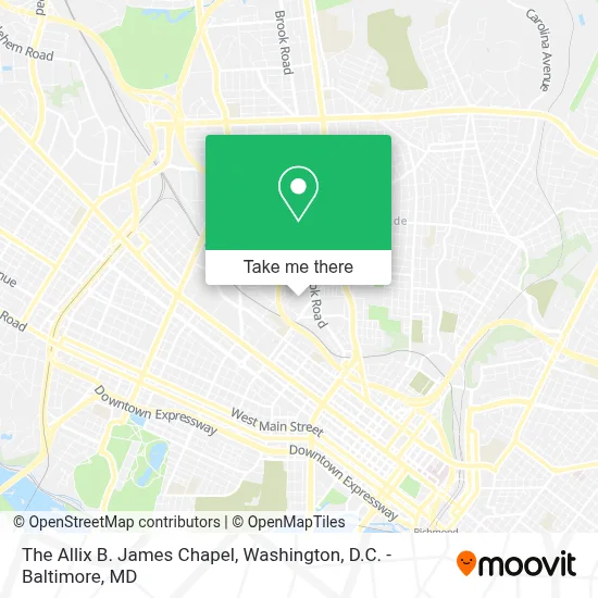 The Allix B. James Chapel map
