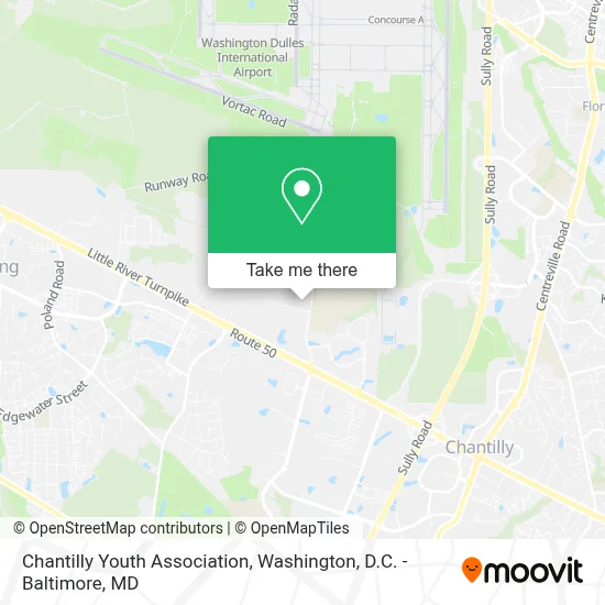 Chantilly Youth Association map
