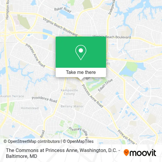 The Commons at Princess Anne map