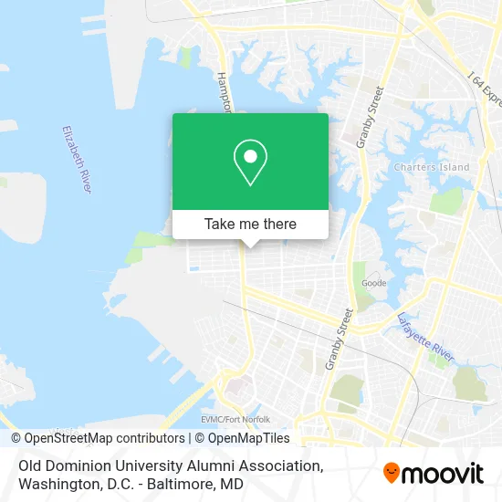 Old Dominion University Alumni Association map