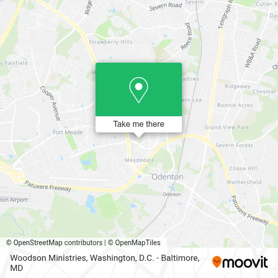 Woodson Ministries map