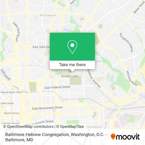 Baltimore Hebrew Congregation map