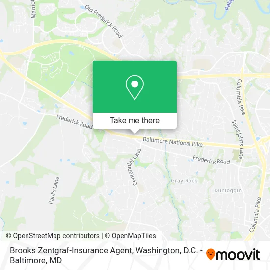 Brooks Zentgraf-Insurance Agent map
