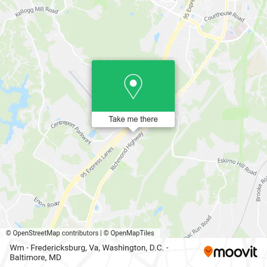 Wm - Fredericksburg, Va map