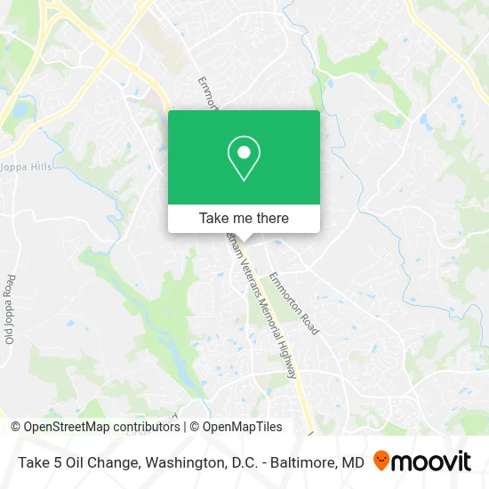 Take 5 Oil Change map