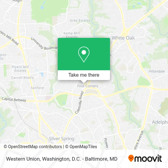 Western Union map